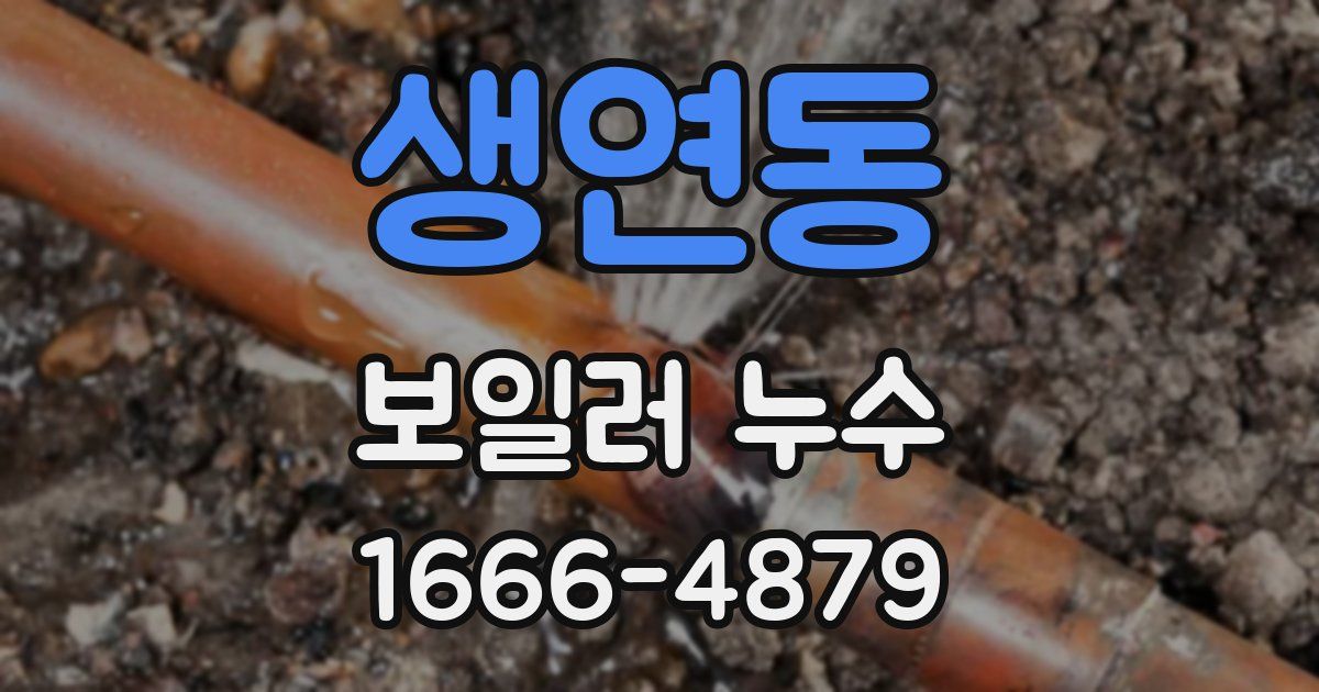 생연동 보일러 누수
