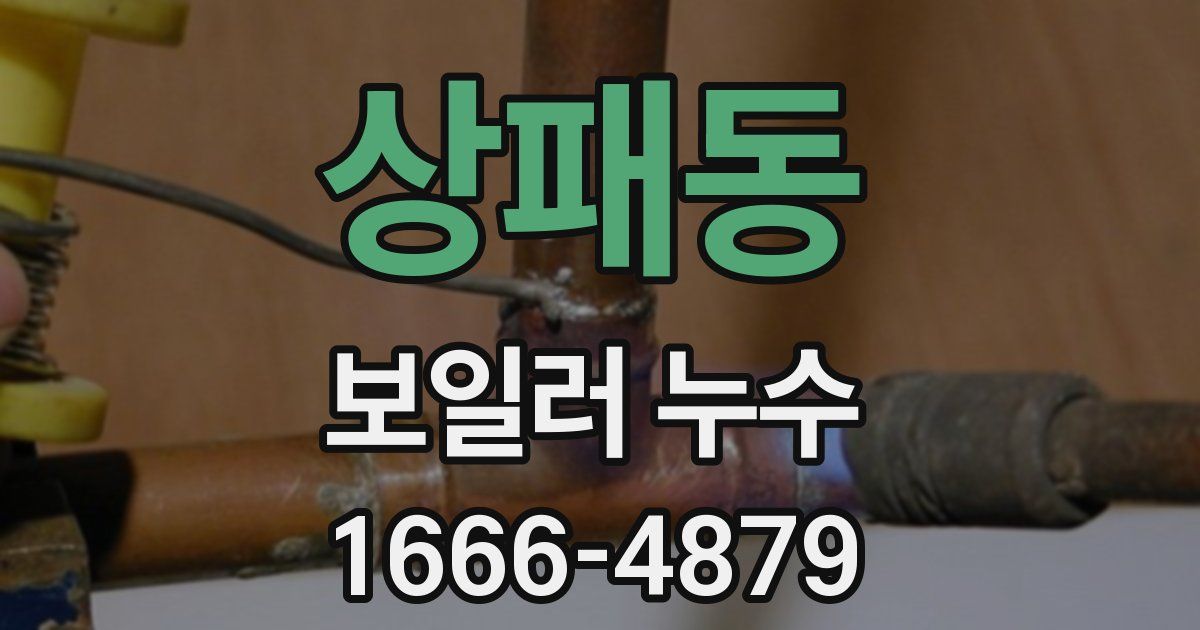 상패동 보일러 누수
