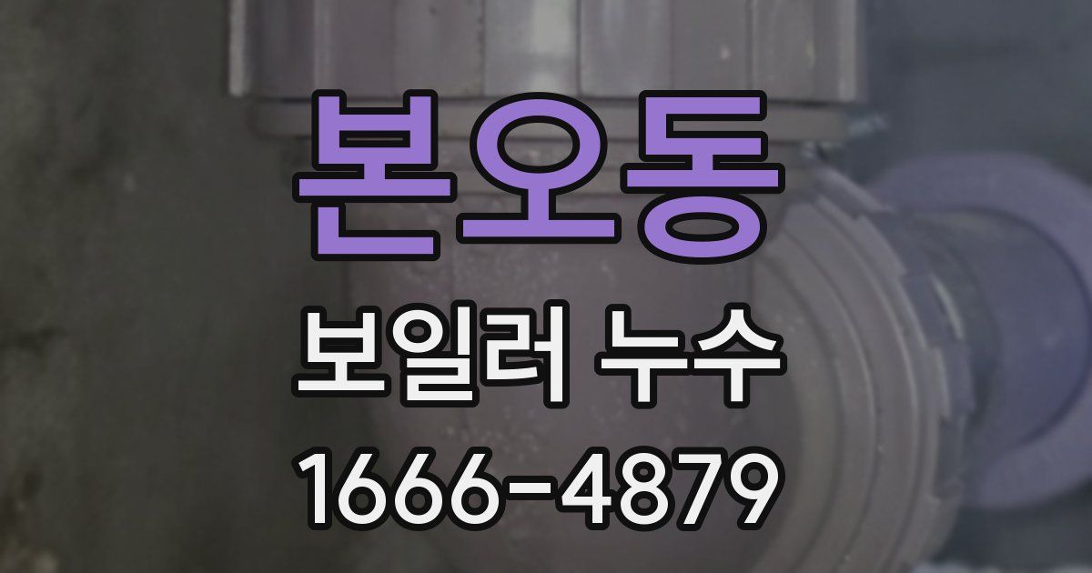 본오동 보일러 누수