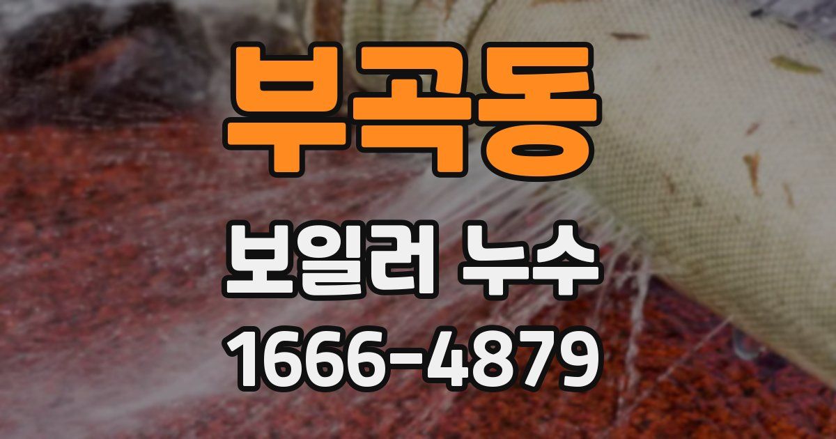 부곡동 보일러 누수