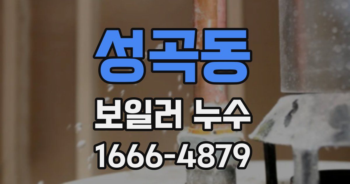 성곡동 보일러 누수