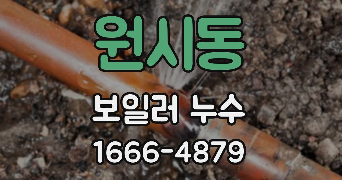 원시동 보일러 누수