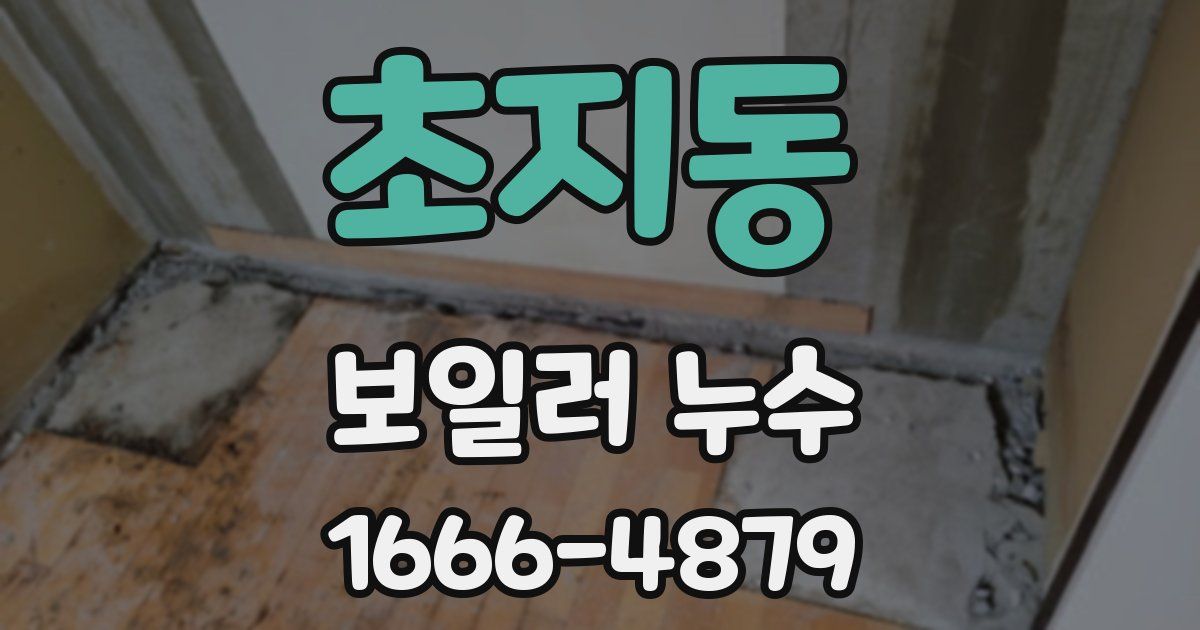 초지동 보일러 누수