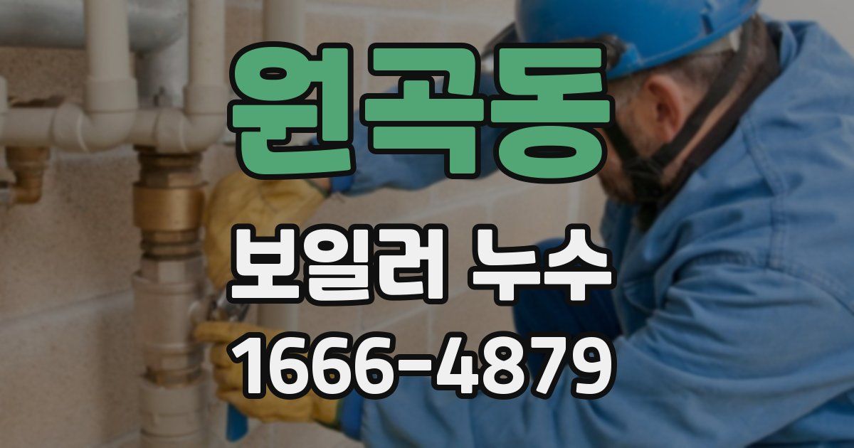 원곡동 보일러 누수