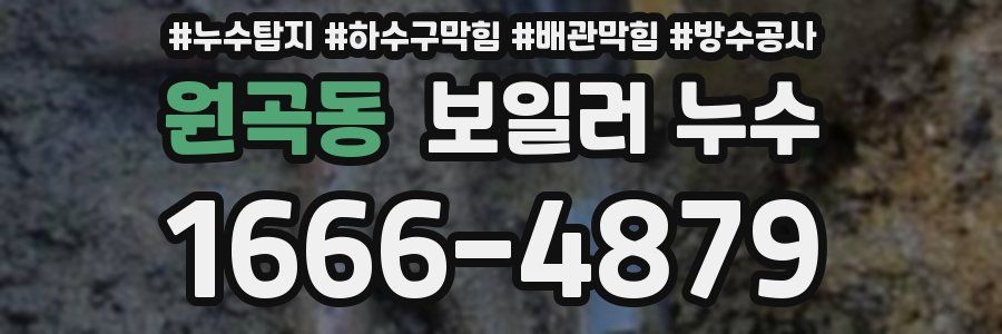 원곡동 보일러 누수