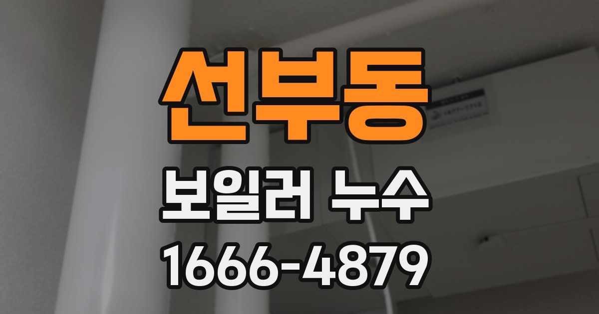 선부동 보일러 누수