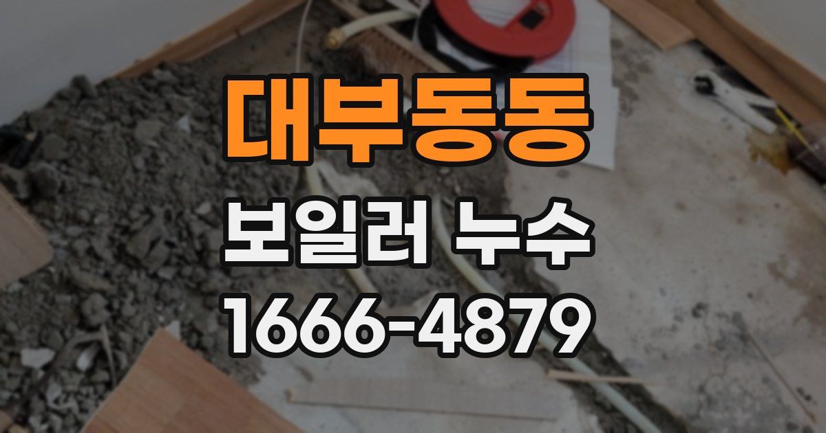 대부동동 보일러 누수