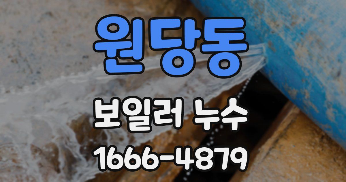 원당동 보일러 누수