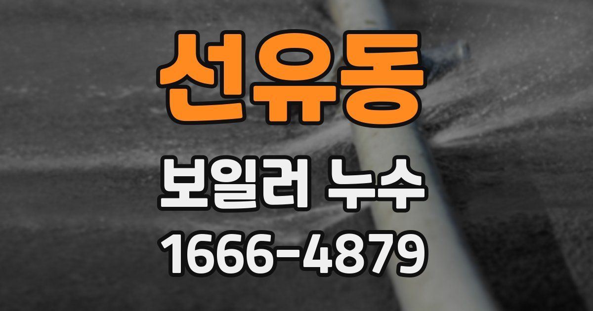 선유동 보일러 누수