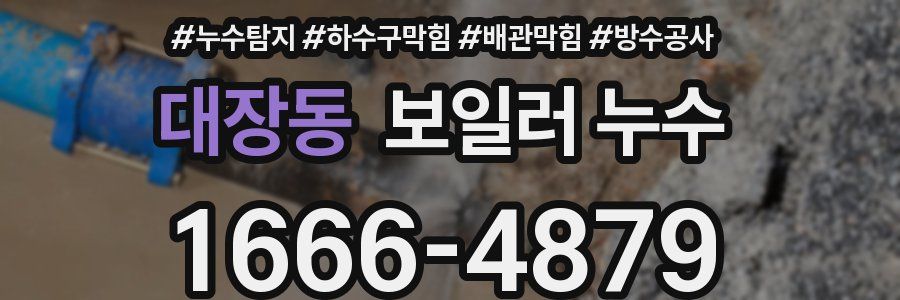 대장동 보일러 누수