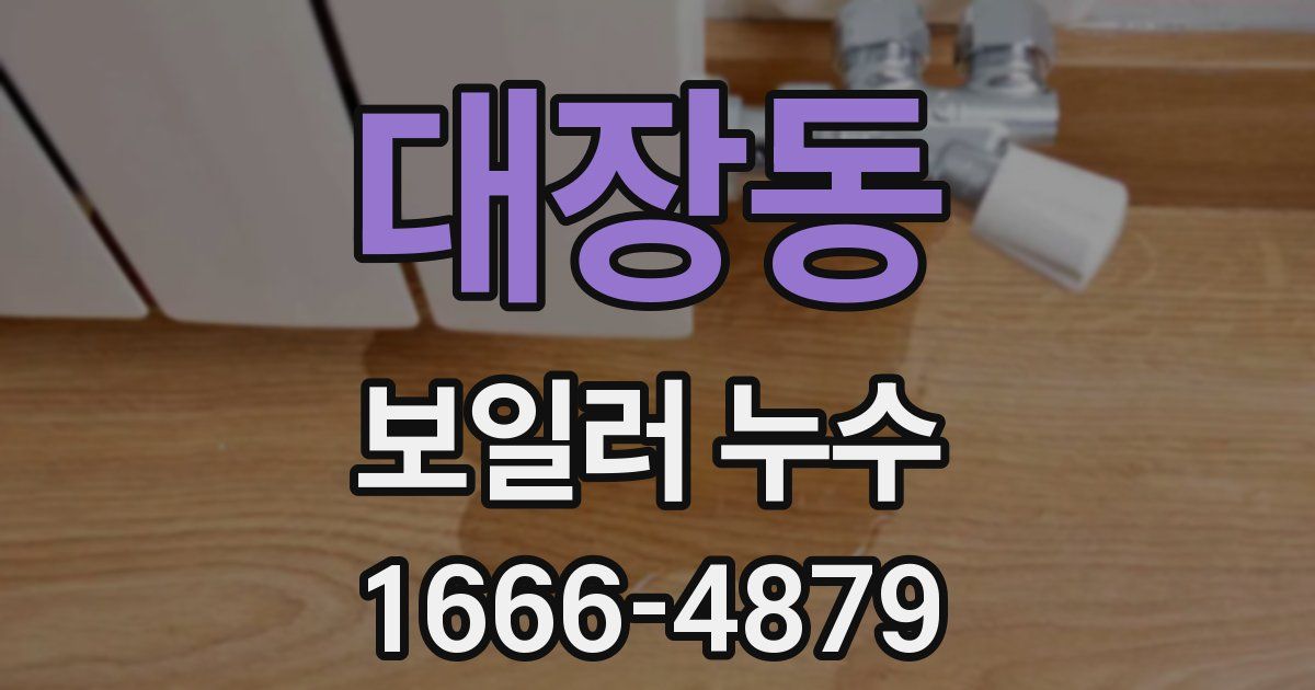 대장동 보일러 누수