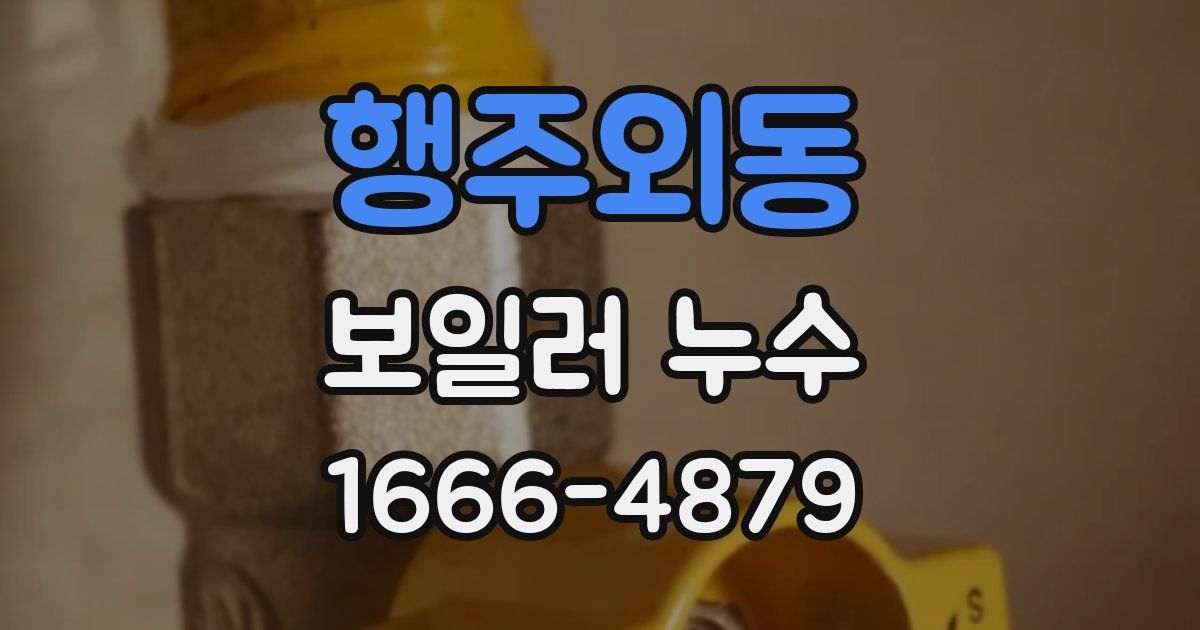 행주외동 보일러 누수