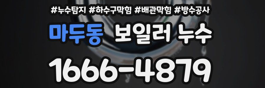 마두동 보일러 누수