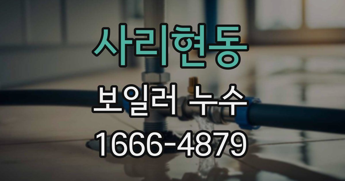 사리현동 보일러 누수