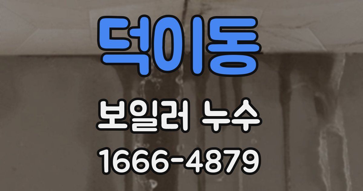 덕이동 보일러 누수