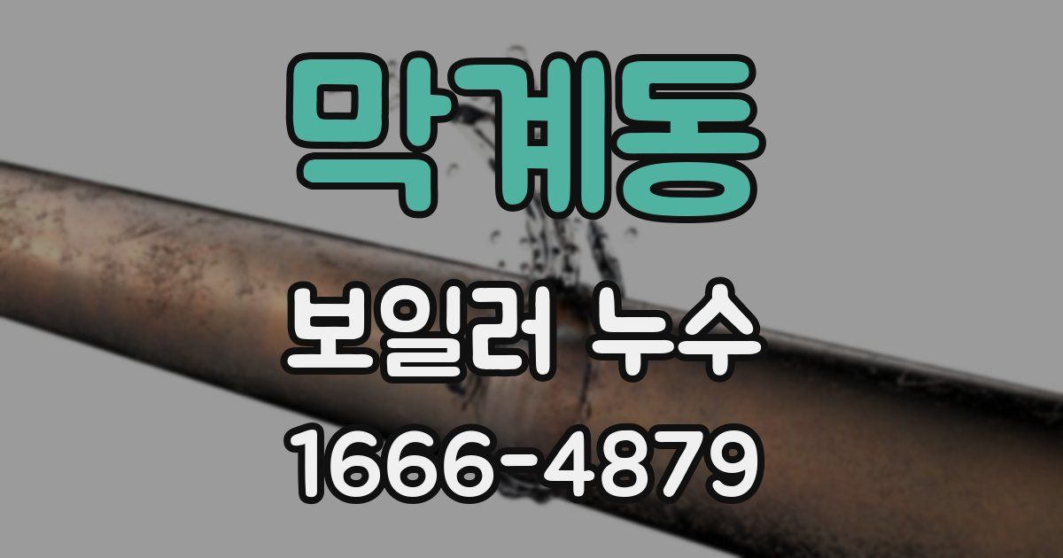 막계동 보일러 누수