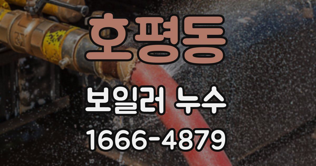 호평동 보일러 누수