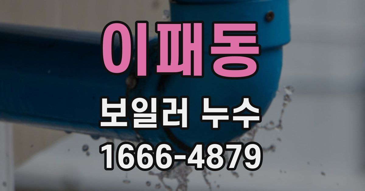 이패동 보일러 누수