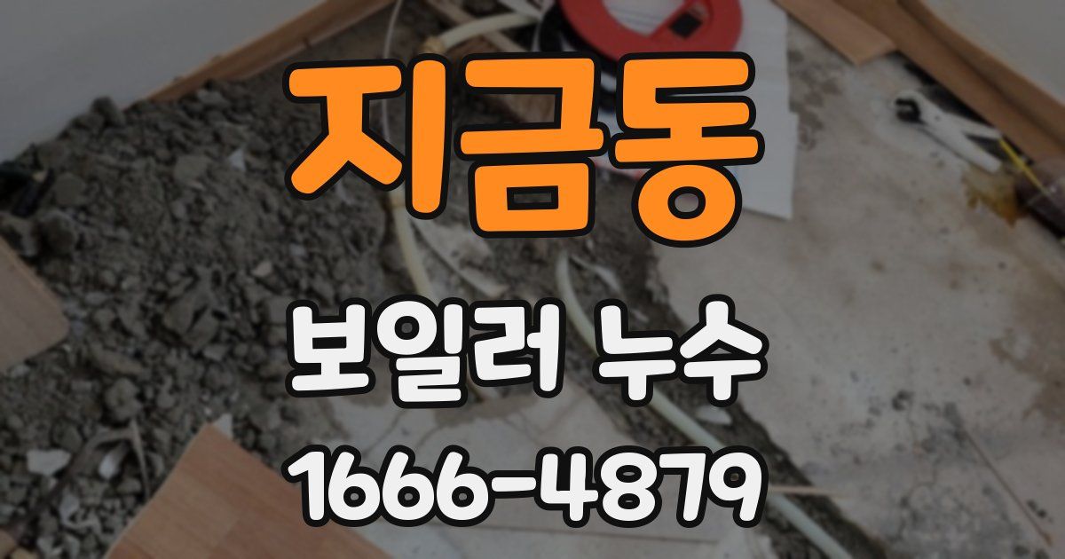 지금동 보일러 누수