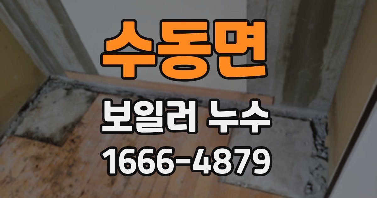 수동면 보일러 누수