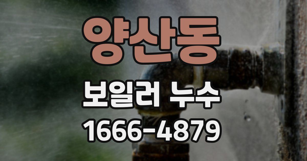 양산동 보일러 누수