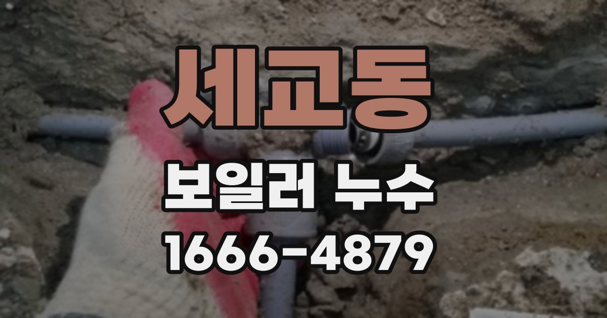 세교동 보일러 누수