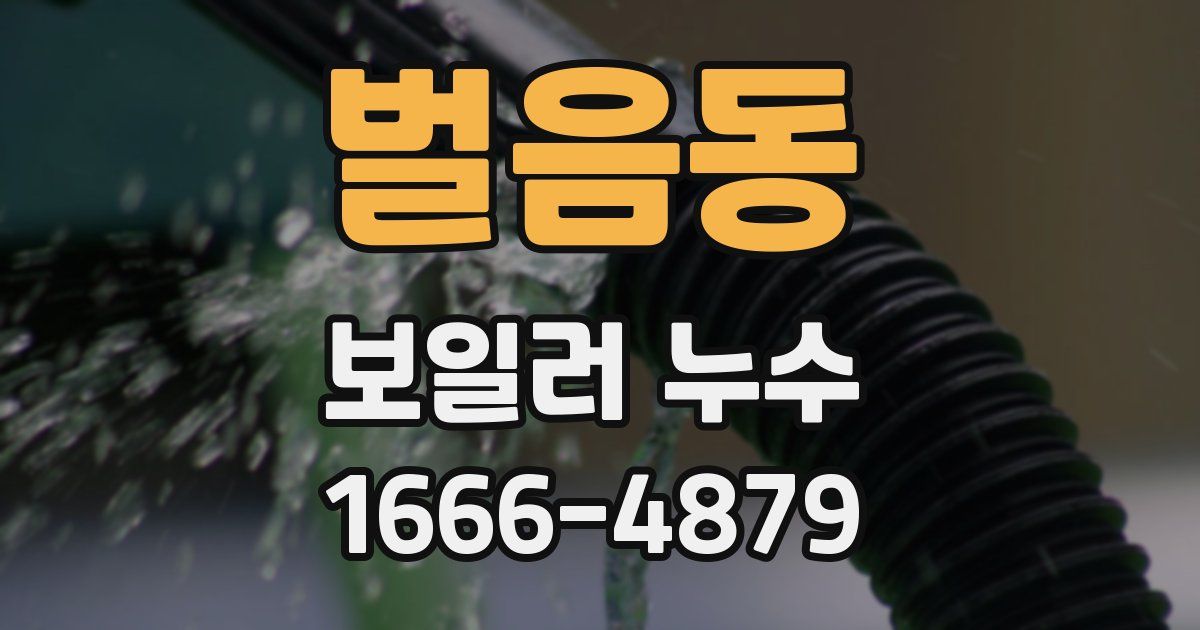 벌음동 보일러 누수