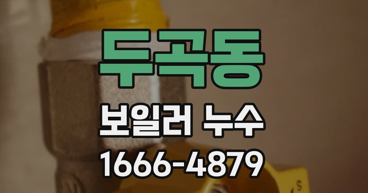 두곡동 보일러 누수