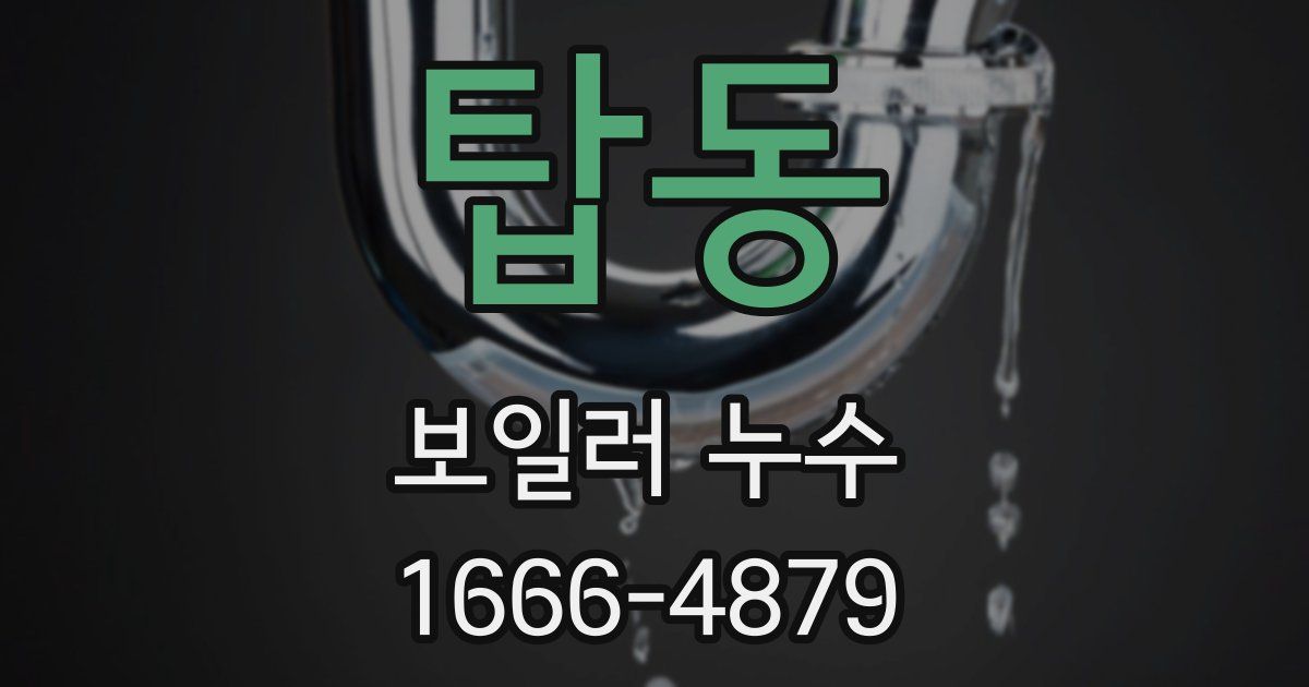 탑동 보일러 누수