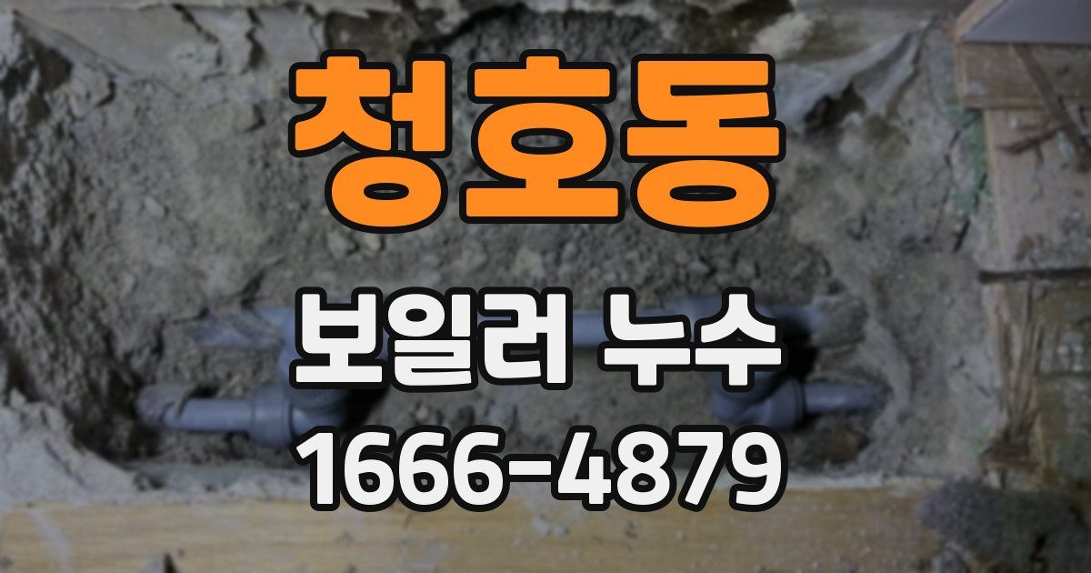 청호동 보일러 누수