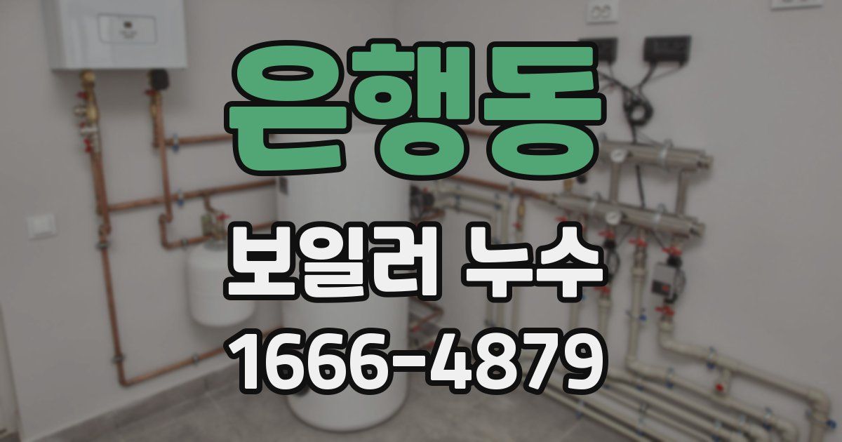 은행동 보일러 누수