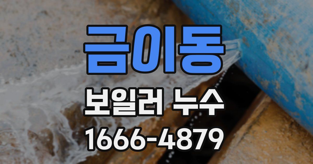 금이동 보일러 누수