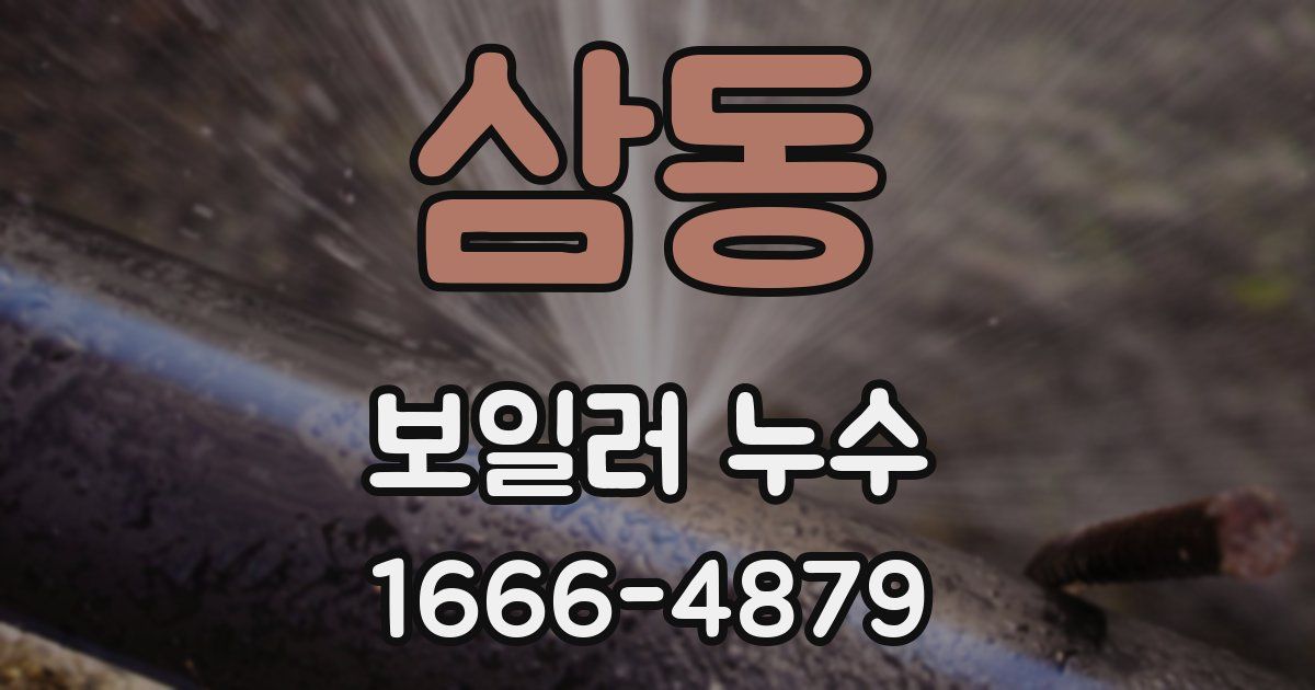 삼동 보일러 누수