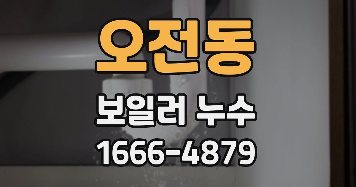 오전동 보일러 누수