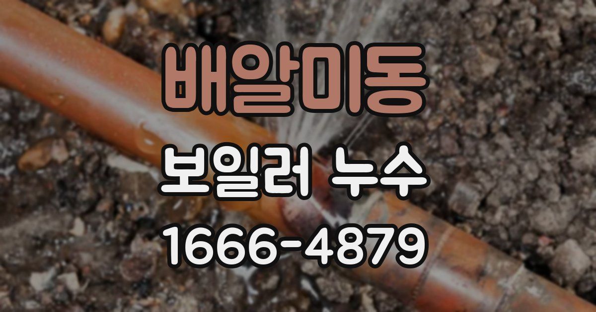 배알미동 보일러 누수
