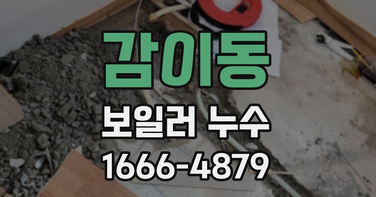감이동 보일러 누수