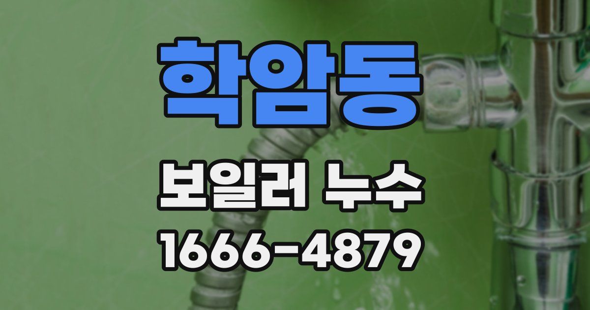 학암동 보일러 누수