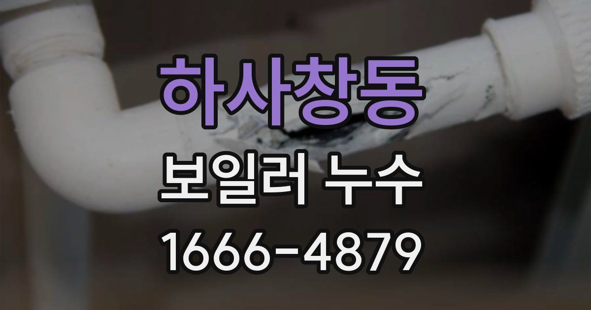 하사창동 보일러 누수