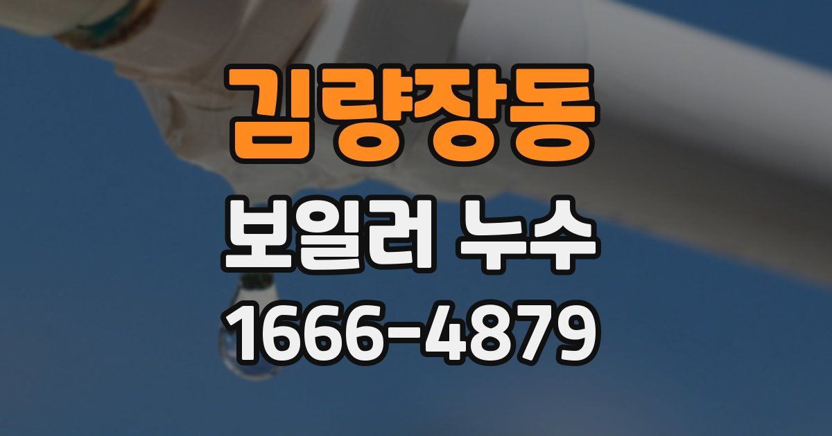 김량장동 보일러 누수