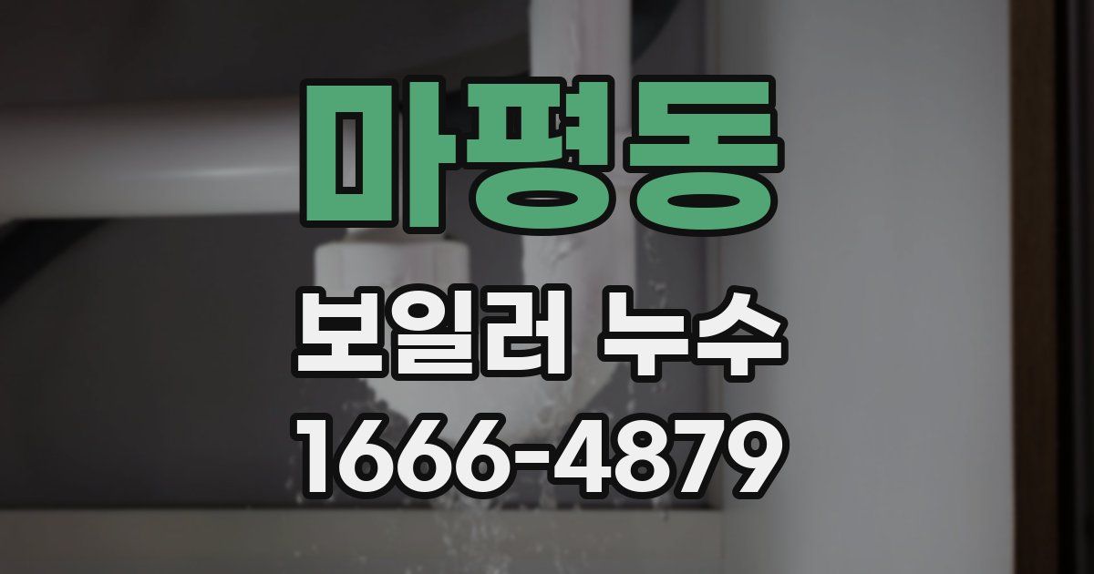 마평동 보일러 누수