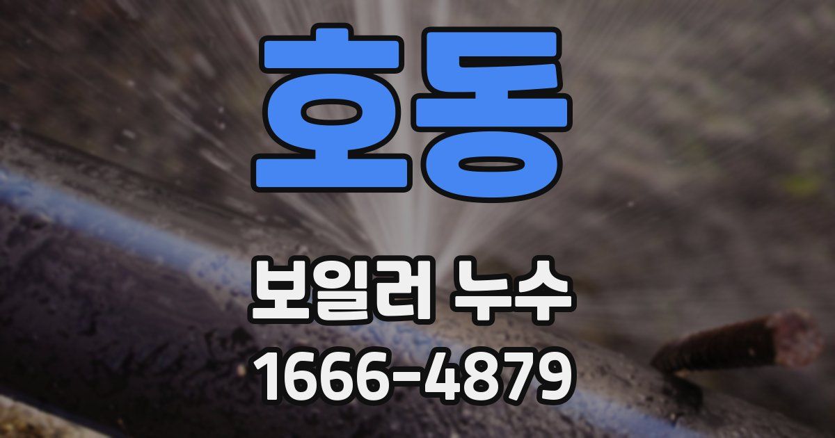 호동 보일러 누수