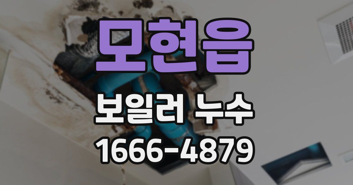 모현읍 보일러 누수