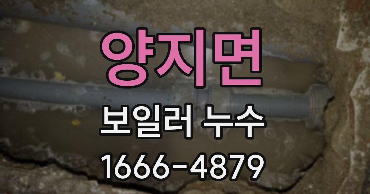 양지면 보일러 누수