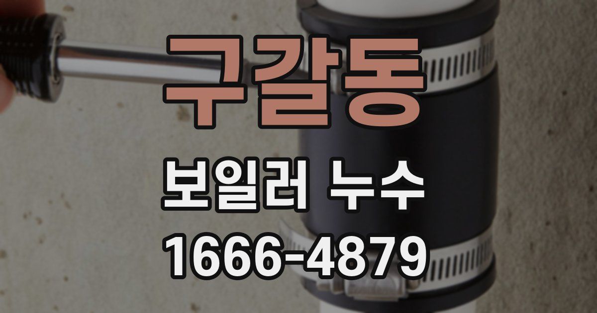 구갈동 보일러 누수