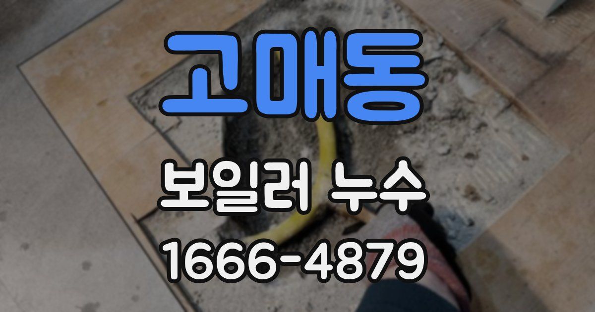 고매동 보일러 누수