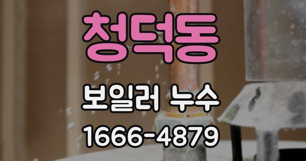 청덕동 보일러 누수