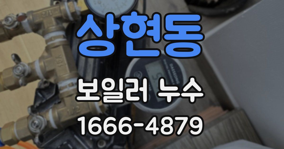 상현동 보일러 누수