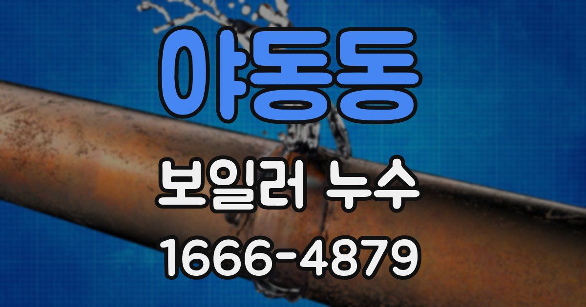 야동동 보일러 누수