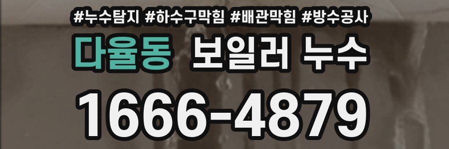 다율동 보일러 누수