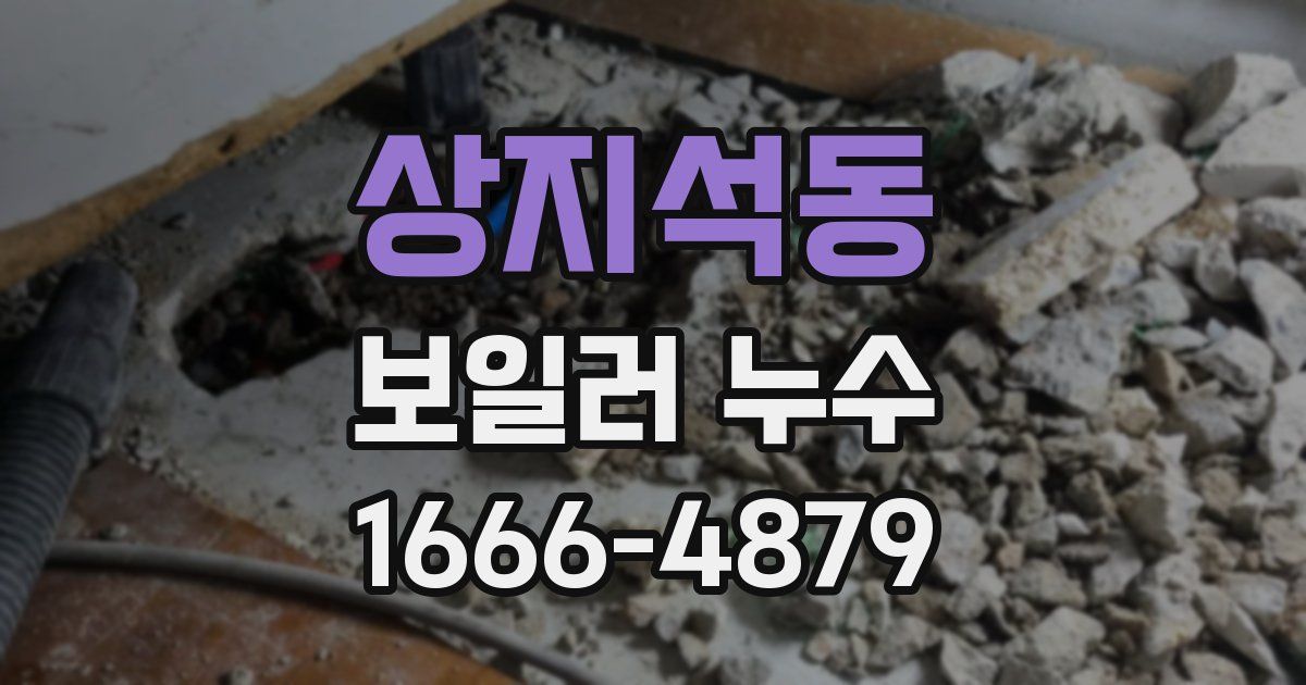 상지석동 보일러 누수